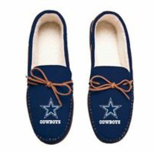 NFL Dallas Cowboys Men's Colored Moccasin Hard Slippers-New